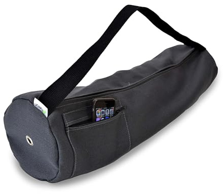 Bean Products Hemp Canvas Yoga Mat Bag Shoulder Strap 8 X 32 Shadow Gray