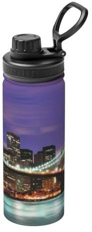 QGWDYYJQ Bouteille de sport isotherme New York Night 532 ml