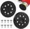 SWAWIS 2 Pièces Plateau de Ponçage Ø123mm Plateau Ponceuse avec 8 Trous et Vis Compatible avec Bosch PEX270A et PEX 270AE (Noir)
