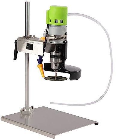 Gqouur Elektrische Glasschneider für Flaschen 150W Flaschenschneider aus Edelstahl 6000rpm 60MM Schneidmesser 7 Speed Verstellbares Glasflaschenschneidemaschine für Weinflaschen/Seeglas