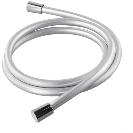 HavenDomicile 1,5 m PVC-Brauseschlauch, Hochdruck-Brauseschlauch, flexibel, Anti-Wicklung, Badezimmer-Handkopf, Zubehör, auslaufsicher, Duschschläuche (grau)