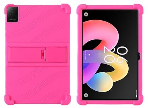 Funda para TCL Tab 10L Gen 4 de 10.1 Pulgadas 2025 con Soporte de PC, Silicona Suave, Lavable, Esquinas Gruesas a Prueba de Golpes Silicona Funda para TCL Tab 10L Gen 4, Rosa