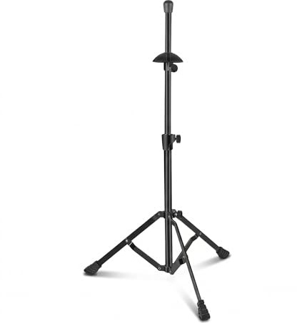 MoResolune Trombone Stand, Adjustable Height Folding Tripod Stand, Black