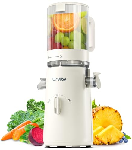Presse-agrumes 2 en 1 pour jus et sorbet, convient pour les légumes et les fruits avec canal de 5 pouces de large, puissant mâché, haut rendement, haute teneur en nutriments