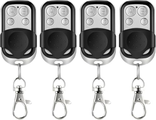 Fernbedienung Garagentor, 4 Stück 433 MHz Universal Fernbedienung Klonen | Garagentoröffner Kompatibel mit Marantec, Handsender 433 MHz, für Schalter Licht, Garagentor Autos, Rollladenschalter