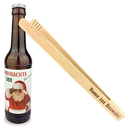 Weihnachten/Geschenk/Männer/Bier/Grillzange/Namensgravur/Nikolaus, Grillzangen Namen:Heinz