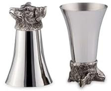 H.Bauer jun. Tazza in Acciaio Inox, Motivo Caccia, Ø 7,5 cm, Altezza 13 cm