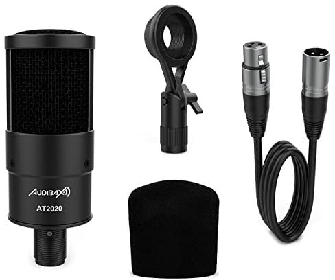 Audibax AT2020 Micrófono Estudio Profesional Condensador