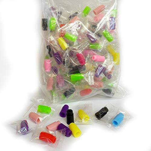 100x Drip Tips Multi Color Soft Silicone usa e getta multicolori per atomizzatori sigarette elettroniche
