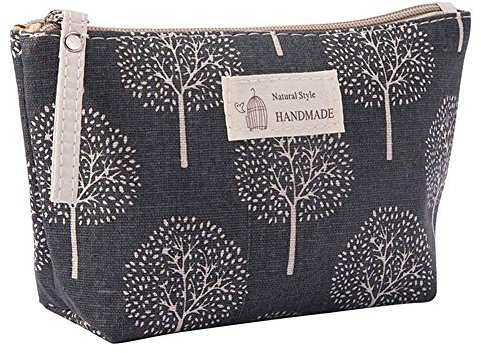 Li-ly Sacs cosmétiques Coton et Lin Brosse de Rangement Trousse de Toilette Trousse de Toilette Trousse de Voyage portative Outil de Maquillage avec Fermeture à glissière pour Fille Filles G Dura