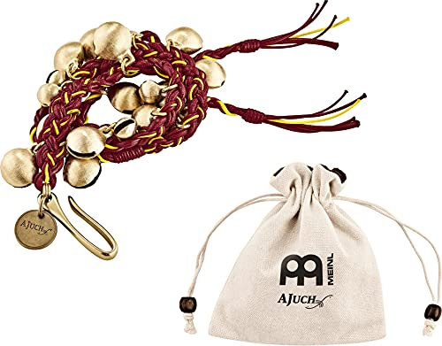 Meinl Cymbals Ajuch Brass Bells - Großes Glocken Tamburin Soundeffekt für Schlagzeugbecken - Inklusive Leinentasche - Messing, Mehrfarbig (MABL)
