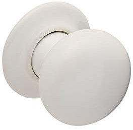 White Ceramic Door Knobs on Rose