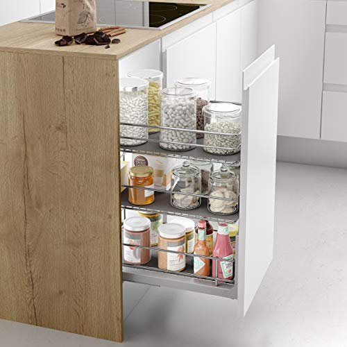 Menage Confort Despensero extraíble para Armario de Cocina,Ancho Exterior Mueble 400mm