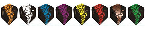 THOR-DARTS®™ Exclusiv-Line: 150 Micron F2 Darts Flights HD-280 schwarz Dart Flys extra Lange haltbar Thickness 150 mic Ultra Strong (24 Stück (8 Set), Farbmix/Mixed Colors)