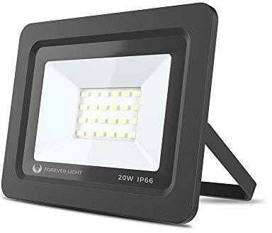 Forever Light Flutlicht LED PROXIM ll IP66 Wasserdicht Strahler Fluter 20W Ersetzt 105W Kaltweiß (6000K) 1600LM Spotlight Außenstrahler Wandstrahler