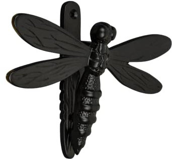 Brass Bee Türklopfer, Messing, Libelle, schwarzes Finish, massives Messing, Türklopfer, von Brass Bee