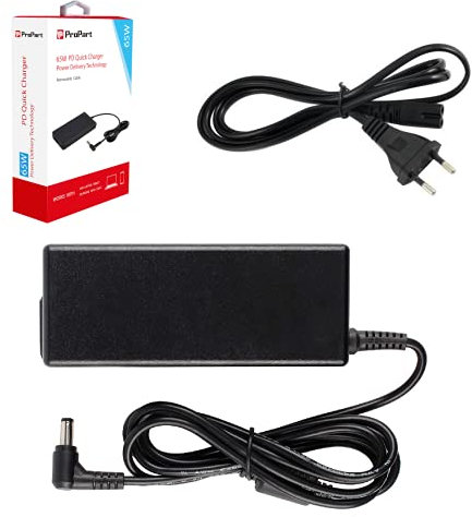 PROPART Cargador de 65 W Universal para Acer Chromebook, Aspire, Monitor - 5,5 x 1,7 mm (19 V 3,42 A), Cable de 2 Metros