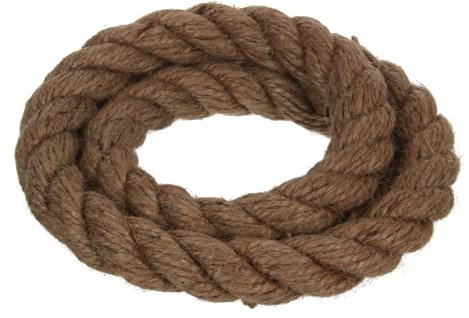 NAJDER Seilwerk 10 mm - 100 m Juteseil Naturfasern Tauwerk Hanf 3 gestrandet Jute Tau dekorativ Seil Absperrseil für Schaukel (10 mm, 100 m)