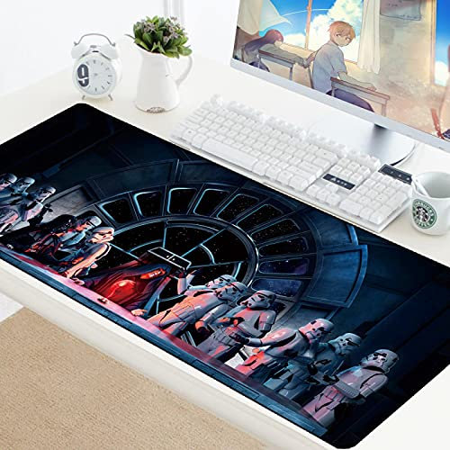 MWBLN Großes Gaming-Tastatur-Mauspad, 90x40CM Computer Gamer Tablet Schreibtisch-Pad, Mit Kantenverriegelung XL Office Play Mäusematte 700x300mm StarWars-068