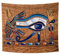 YONGFOTO 180x160cm Antikes Ägypten Tapisserie Farbig Auge des Horus Adlerkopf Wedjat-Auge Mysteriös Symbol Alte Zivilisation Wandbehang Tapisserien für Heim Wand-Dekor Tischdecke Decke