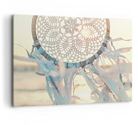 ARTTOR Bilder auf Leinwand 100x70cm Leinwandbild Boho Ornament Anhänger Groß Wanddeko Bild Schlafzimmer Küche Deko Wandbilder Dekoration Wohnzimmer Wall Decor Canvas Wand Kunstdruck Art AA100x70-4554