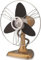 bimar VTM34.CA Ventilatore da Tavolo Vintage 35W, Corpo in Metallo, Elica Ø 30cm con 3 Pale in EVA, Comandi Vintage con Levetta Selettore 3 Velocità, Orientabile Destra Sinistra