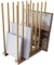 UNZERO Art Storage Rack, Wood Storage Stand for Canvas Boards, Panel, Frame, Drawing Board, Printed Matter, Paper Pad, Backing Plate (11 D x 19.1 W x 24 H)
