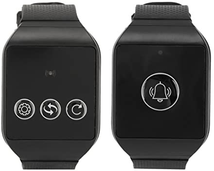 Drahtloses Pager-Rufsystem, Wiederaufladbarer Armbandempfänger, Wasserdichtes Schwestern-Rufsystem mit Lichtblitzen, Vibration und Summer, HF-Wireless-Technologie, für Massageräume, Kirchen, Casinos