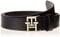 Tommy Hilfiger Damen Gürtel Logo 2,5 cm Ledergürtel, Blau (Space Blue), 80 cm