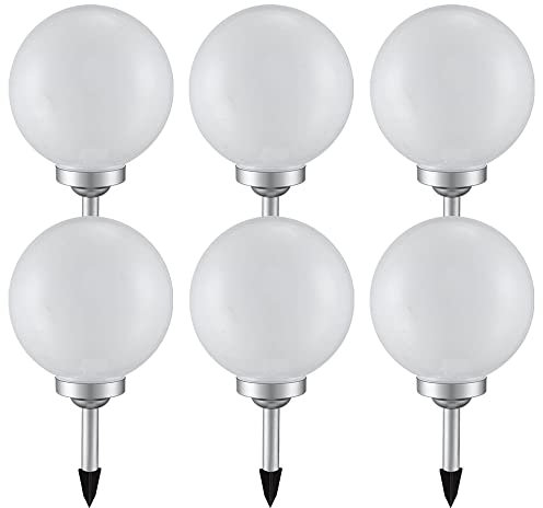 etc-shop Solarleuchte Kugel Garten LED Gartendeko Solarkugel für Außen 20 cm Kugelleuchte Solar, Leuchtdauer ca. 6-8 Stunden, H 62 cm
