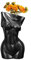 Deko Vase, Moderne Kreativität Vasen, Menschlichen Körper Figuren Vase, Keramikvasen für Moderne Boho Wohnkultur, Weiß Matt Dekorative Vase (#Schwarz)
