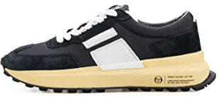 Sergio Tacchini 70s NEO Runner Unisex für Damen Herren Sneaker Schnürschuh Schuhe Raven SEEDPEARL White (3417) Gr. 44