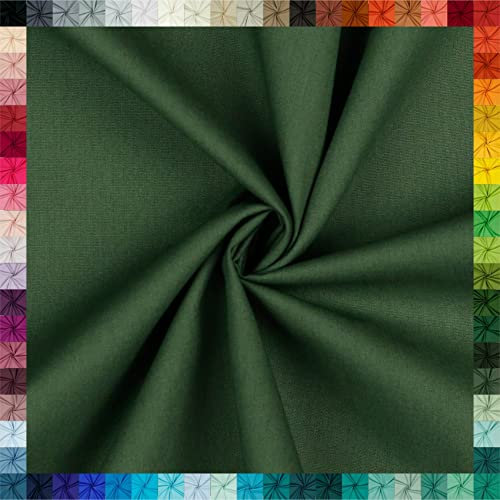 VmG-Store 2m Baumwollstoff Uni 100% Baumwolle Oeko-Tex KEINE Meterware über 70 Farben zur Auswahl (078 I Pickle)