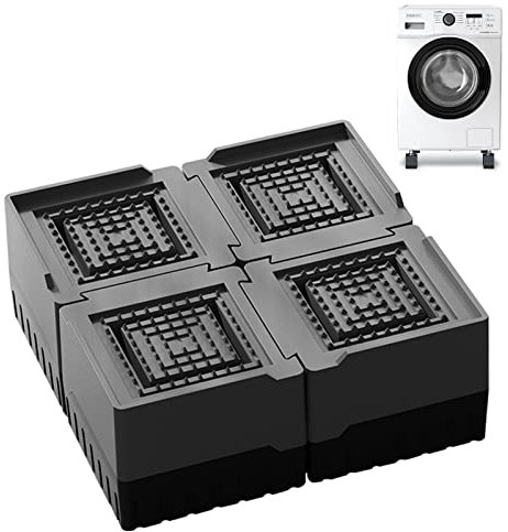 nediea Waschmaschinen Unterlage, Schwingungsdämpfer Waschmaschine, Freie Kombination Antivibrationsmatte, Antirutschmatte Waschmaschine, Waschmaschinen Füße, Universal Möbel Pads 4 Stücks