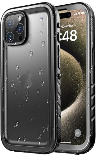 SPORTLINK Funda para iPhone 15 Pro MAX Impermeable - 360 Grados Antigolpes Militar Integral Protector [IP68 Waterproof Sumergible] Carcasa Estanca Antipolvo Acuatica con Pantalla/Camara Proteccion