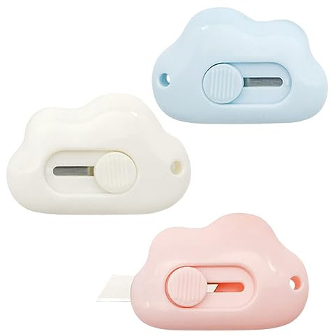 Jitnga Brieföffner, Mini Schrumpffolien Boxöffner, Mini Taschenmesser Aus Kunststoff Für Schreibwaren, Tragbarer Schneider, Für Karton, Papier, Schachteln Oder Verpackungen (3)