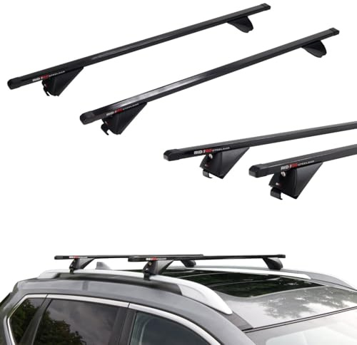 RIDIGO STEELBAR Dachträger für Mercedes Vito W639 2003-2014 | Stahl, 75 kg Tragkraft, offene Dachreling, Schwarz
