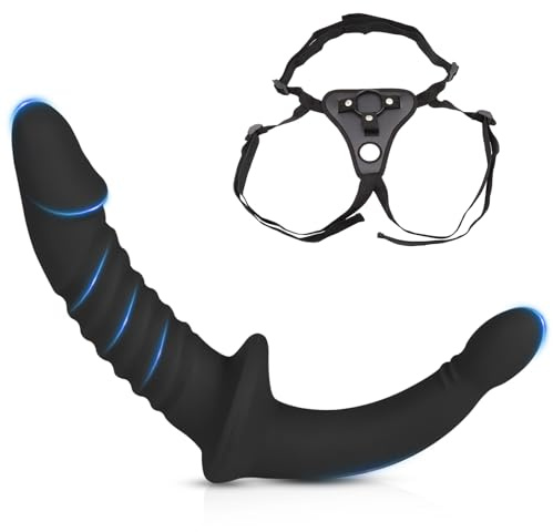 Strapon-on Doppeldildo Abnehmbar Umschnall-Dildos,Umschnalldildo (Schwarz) | 2-IN-1 Strap on Umschnall für Frauen Lesbian,Analdilos Herren,Umschnallpenis Dildo Schwarz Dildo Analplug Dildos mit Harness