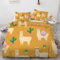 ROUSKI Bettwäsche Alpaka 155x220 cm 3teilig 100% Leicht Mikrofaser Bettbezug Kawaii Tiere Wendebettwäsche mit Reißverschluss 3D Motiv Zimmer Dekor Bettwäsche-Sets mit 2 Kissenbezüge 80x80