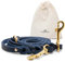 FREUDENTIER Hundeleine geflochten aus Leder, 2m & 3-Fach verstellbar - Leichte Fettlederleine - Handgeflochten in Holland - AlsterTwist Kollektion (Royal Blue, 18mm Breite)