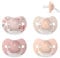 Suavinex, 4er-Set, Schnuller für Babys von 6-18 Monaten, Schnuller mit Physiologischem Sauger SX Pro aus Silikon, Symmetrisch, Superweich und Flexibel, Dreams Pink, 4 Stück