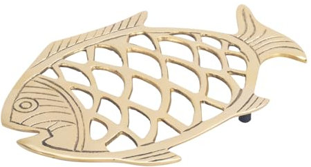 Sottopentola decorativo con pesce rosso, copritavolo, decorazione nautica, 23 cm