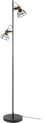 Lindby Stehlampe Arinthea (Landhaus, Vintage Rustikal) in Schwarz aus Metall (2 flammig E14) - Stehleuchte Standleuchte Floor Lamp Wohnzimmerlampe Wohnzimmerleuchte