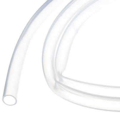Rebower Tuyau en Silicone de 1M (3Pieds) 9mm DI 12mm DE Transparent pour Usage Industriel - Tuyau en Plastique Clair en Silicone pour Pompage, Vidange, Irrigation, Brassage, 3/8 x 1/2