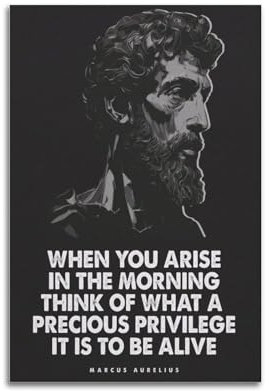 KAILECD Marcus Aurelius Poster, Kunstdekoration, Wandposter, Dekoration, Innenposter, Druck, Dekoration, Bar, Restaurant, Dekoration, Ästhetik, Poster, Wohnzimmer, Poster, 30 x 45 cm, ungerahmter Stil
