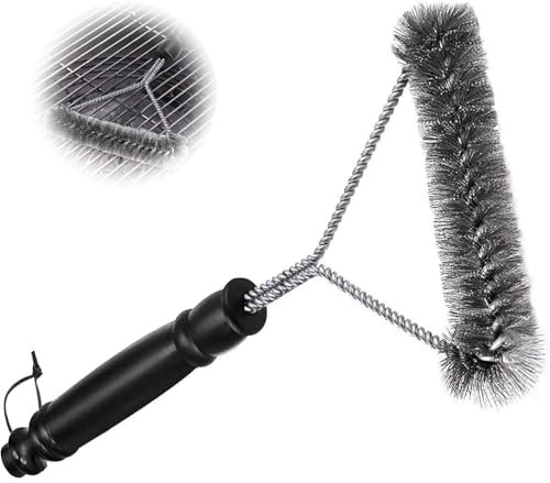 Heavy Duty Grill Cleaning Brush - BBQ and Oven Cleaner with Stainless Steel Bristles, Wire Brush for Grill, Perfect for Removing Grease and Residue, Heavy Duty BBQ Brush