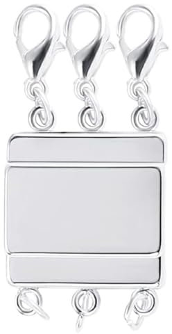 IPNSDON 1Pcs- Silver Chain Magnetverschluss – einfaches, stilvolles und praktisches Schmuckverschlusssystem (Silber)