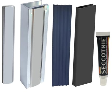 U-K für Duschtüren aus Chrom, mit Metallschlag und Magnet, Ersatz-Magnetriegel für Duschtüren, Duschtüren, Duschtüren, Duschtüren, Stoßstange