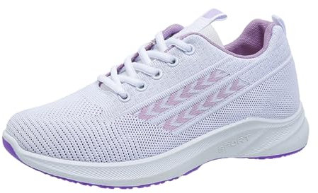 Generico Scarpe Palestra Scarpe da Calcetto Scarpe da in Mesh Vuoto Sportivo Primavera Estate e Autunno Scarpe Singole in Mesh Volante Ortopedico per Tempo Libero Scarpe da Tennis Donna (Purple, 36)