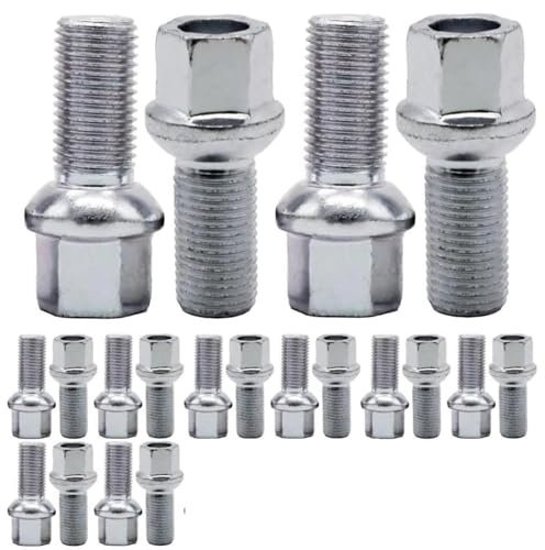 WTIXCRQ Radbolzen Radschraube Kompatibel Mit Vw Für Arteon Für Beetle Für Bora Für Caddy Für Golf 20 Stück Auto-Radschrauben WHT002437 Radmuttern Stehbolzen Ersatzteile
